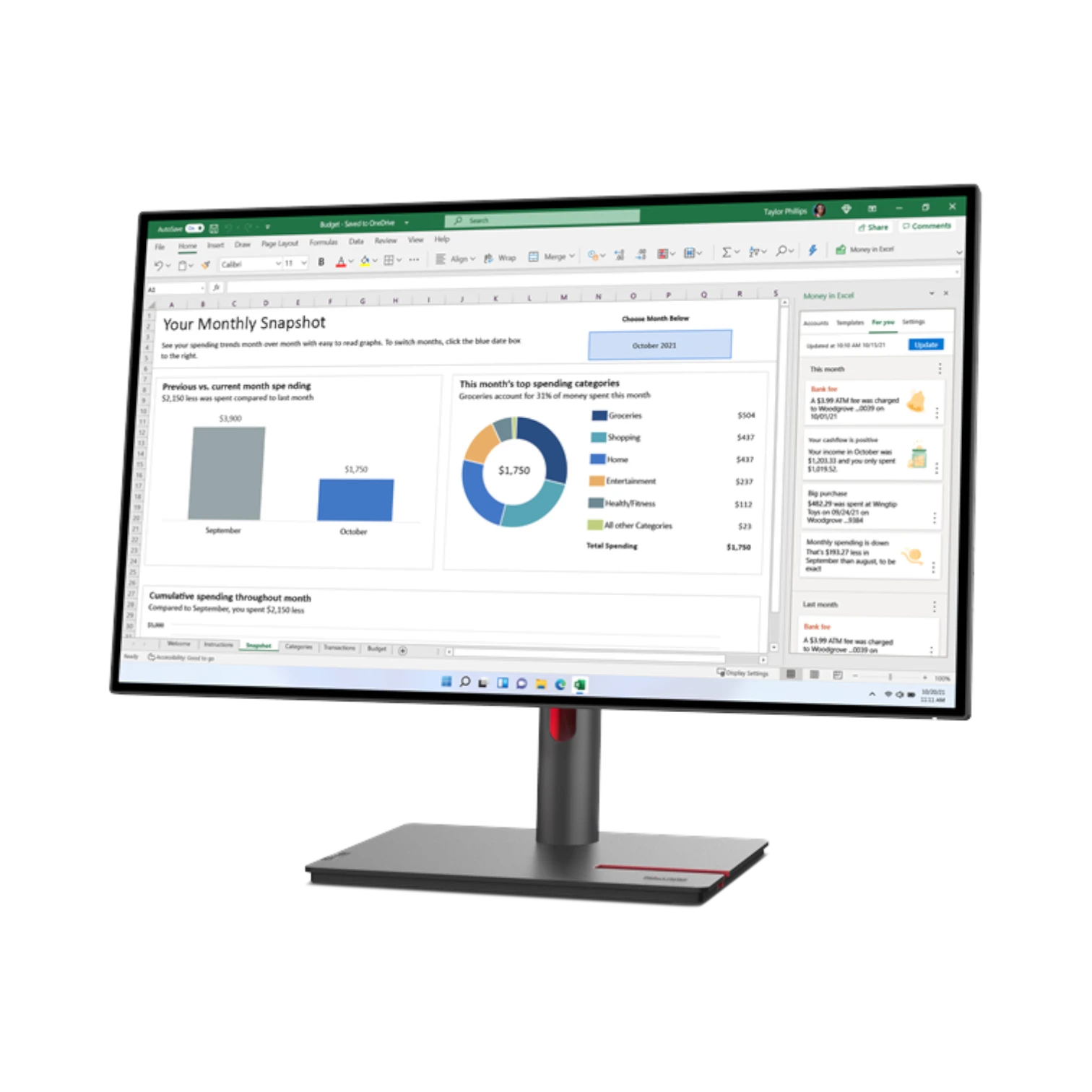 Lenovo ThinkVision P27h-30 27" QHD LED Monitor with Webcam — Being Shipped