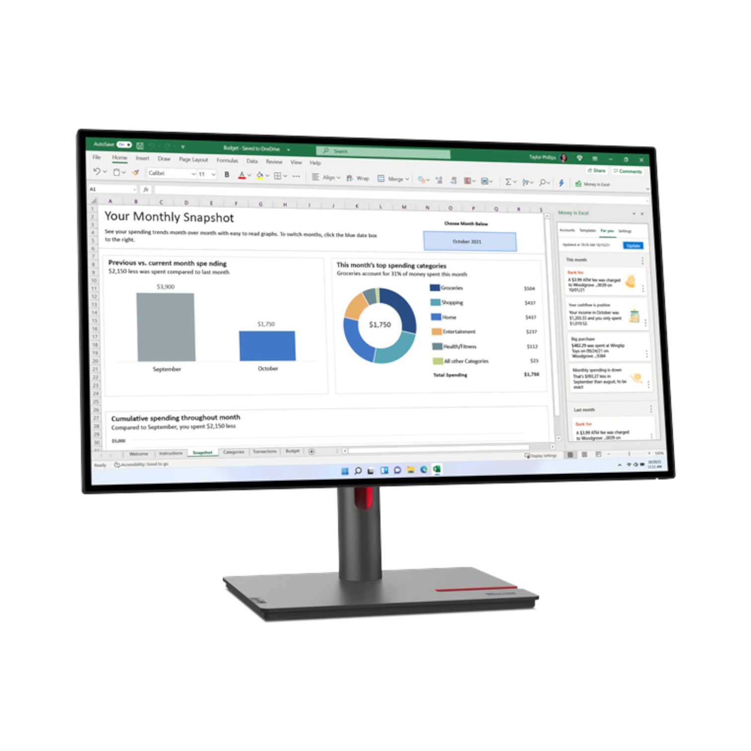 Lenovo ThinkVision P27h-30 27" QHD LED Monitor with Webcam — Being Shipped