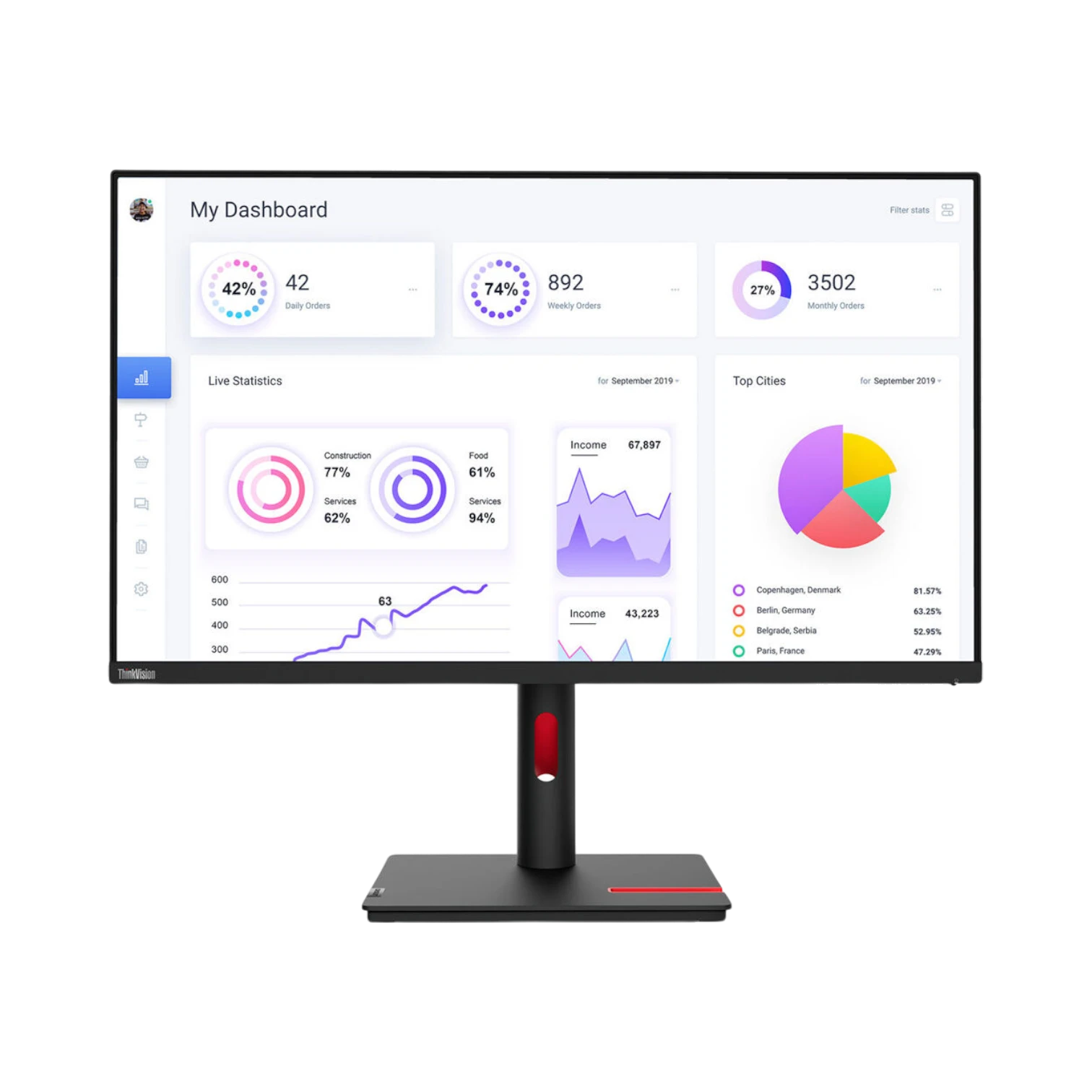 Lenovo ThinkVision T22i-30 21.5" FHD IPS Monitor — Being Shipped