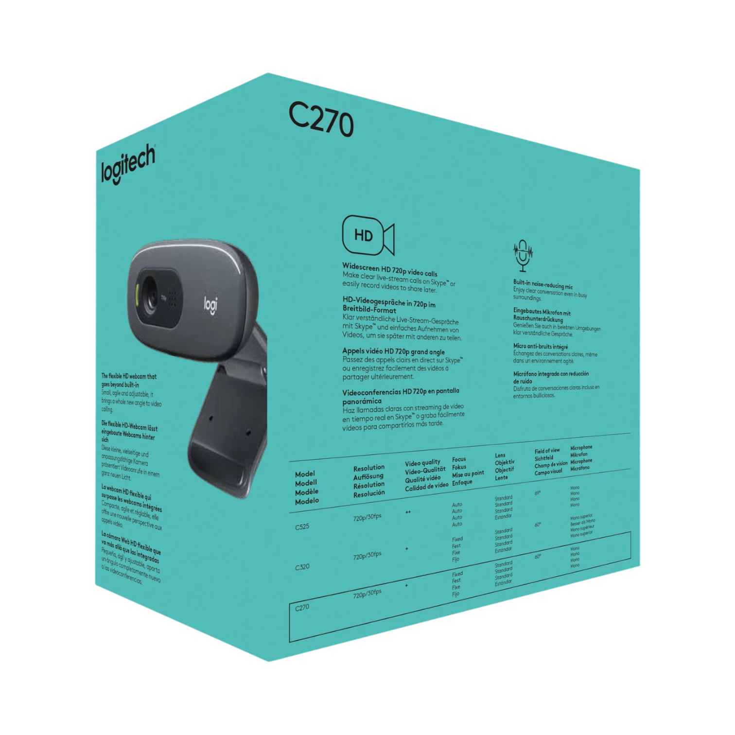 Logitech C270 HD Webcam (Black) — Being Shipped