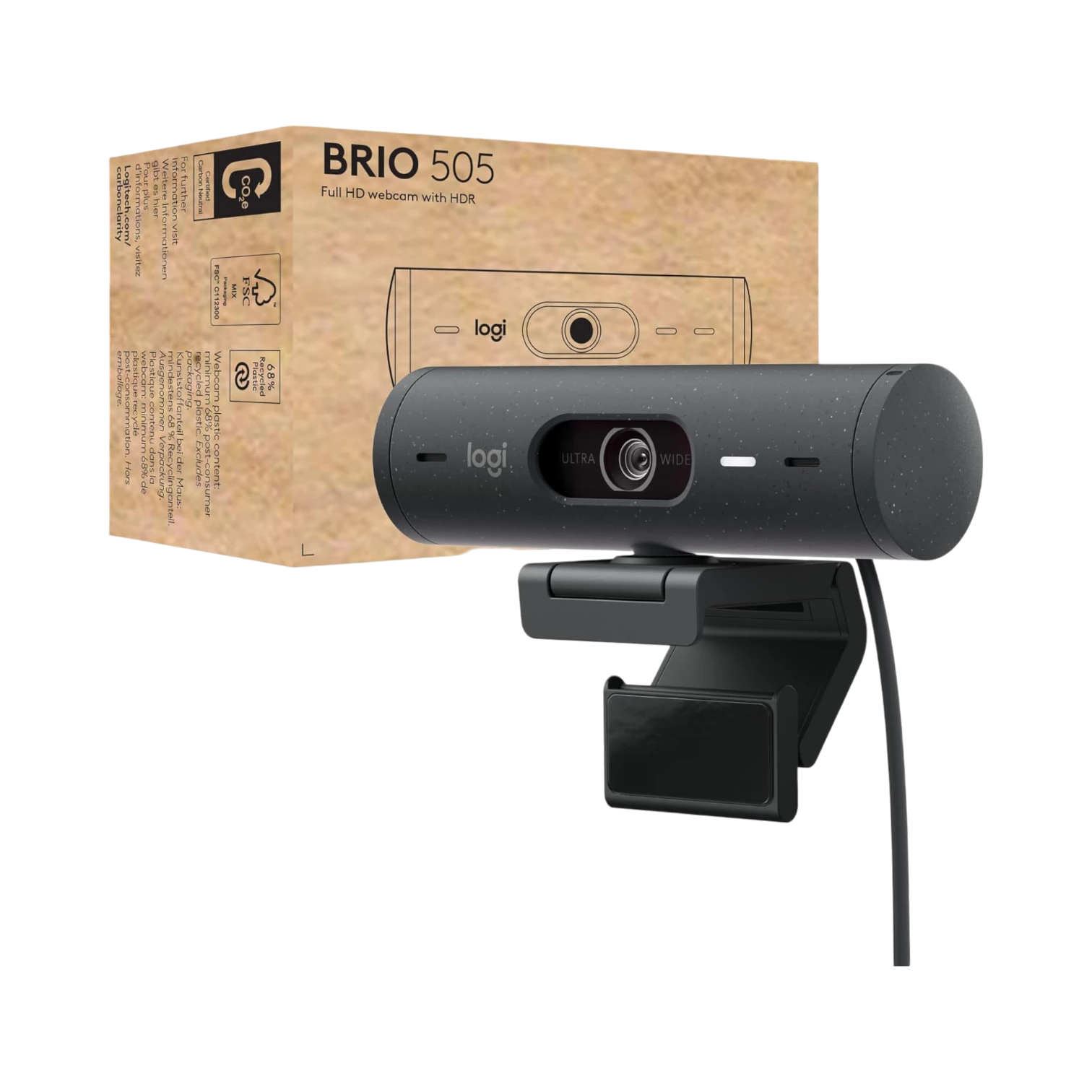 Logitech Brio 505 Full HD Webcam (Graphite) — Being Shipped