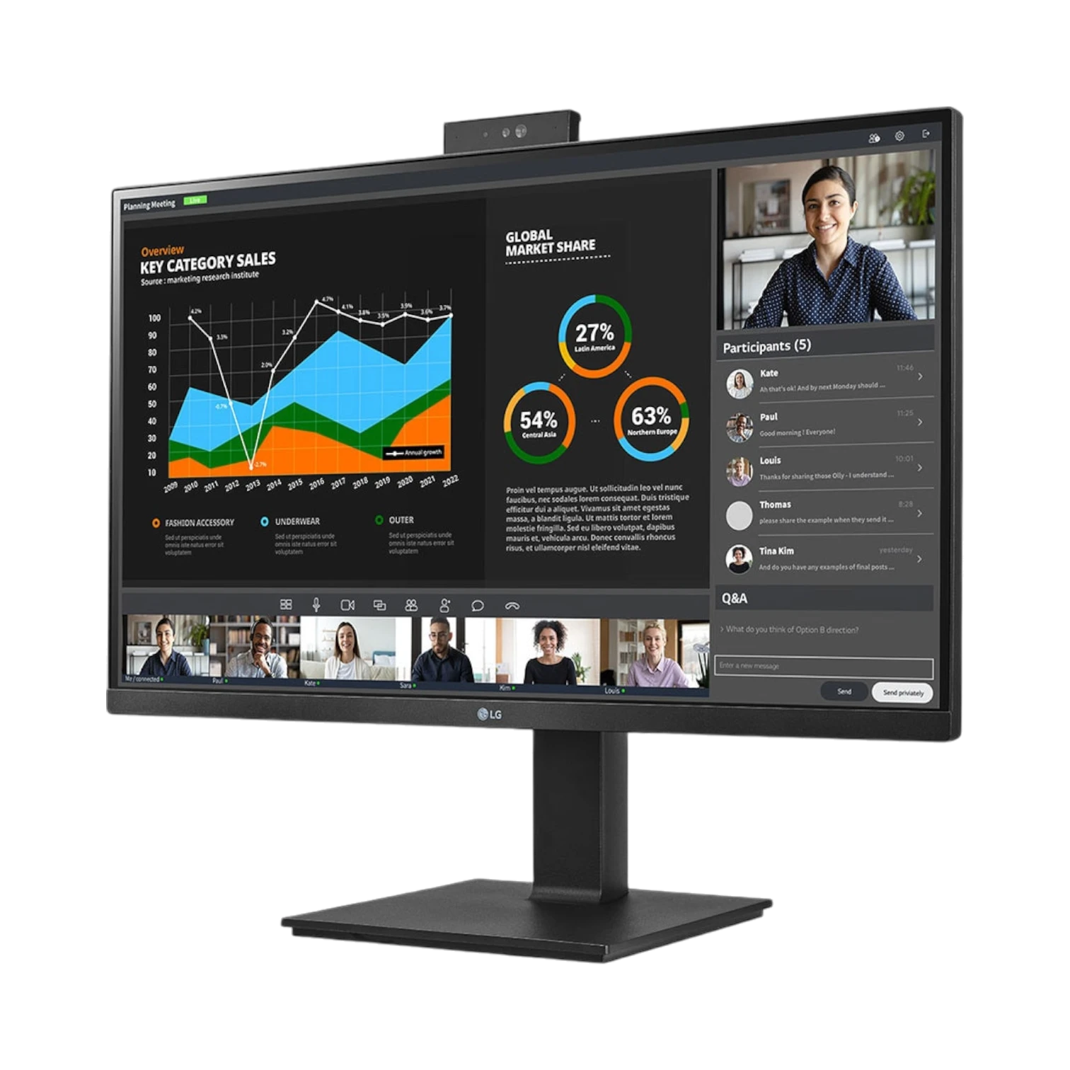 LG 27BQ75QC-B 27" QHD Monitor with Built-in Webcam and USB-C Connectivity — Being Shipped