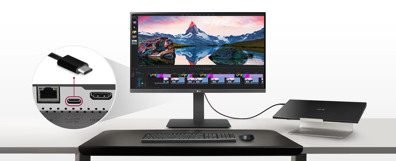 LG 27BR750C-C 27" Full HD IPS Monitor with Built-in Webcam & USB-C — Being Shipped