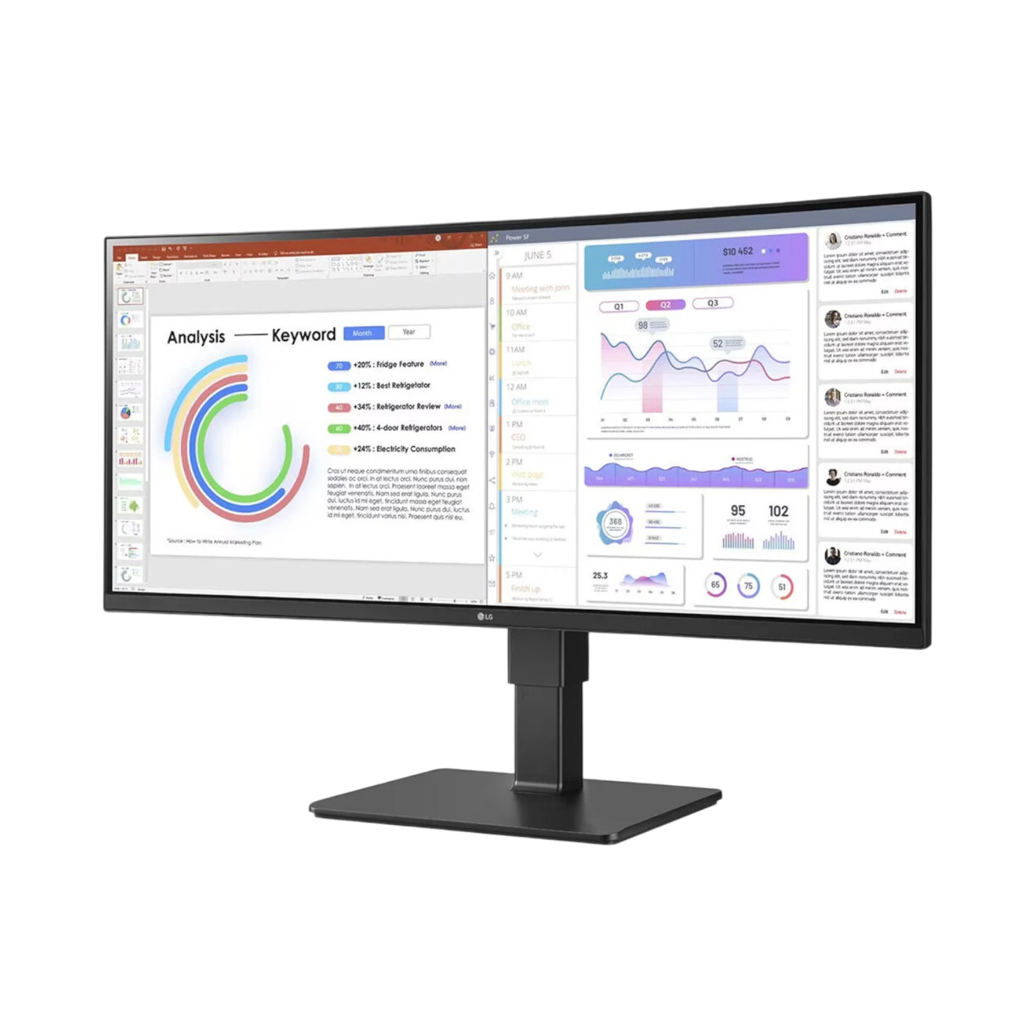 LG 34BQ77QC-B 34" WQHD UltraWide Curved Monitor with Webcam — Being Shipped