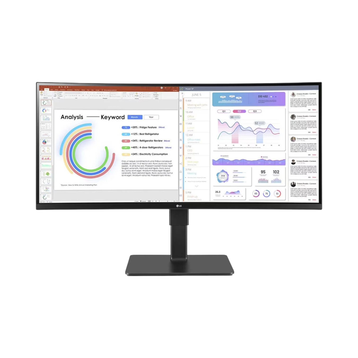 LG 34BQ77QC-B 34" WQHD UltraWide Curved Monitor with Webcam — Being Shipped