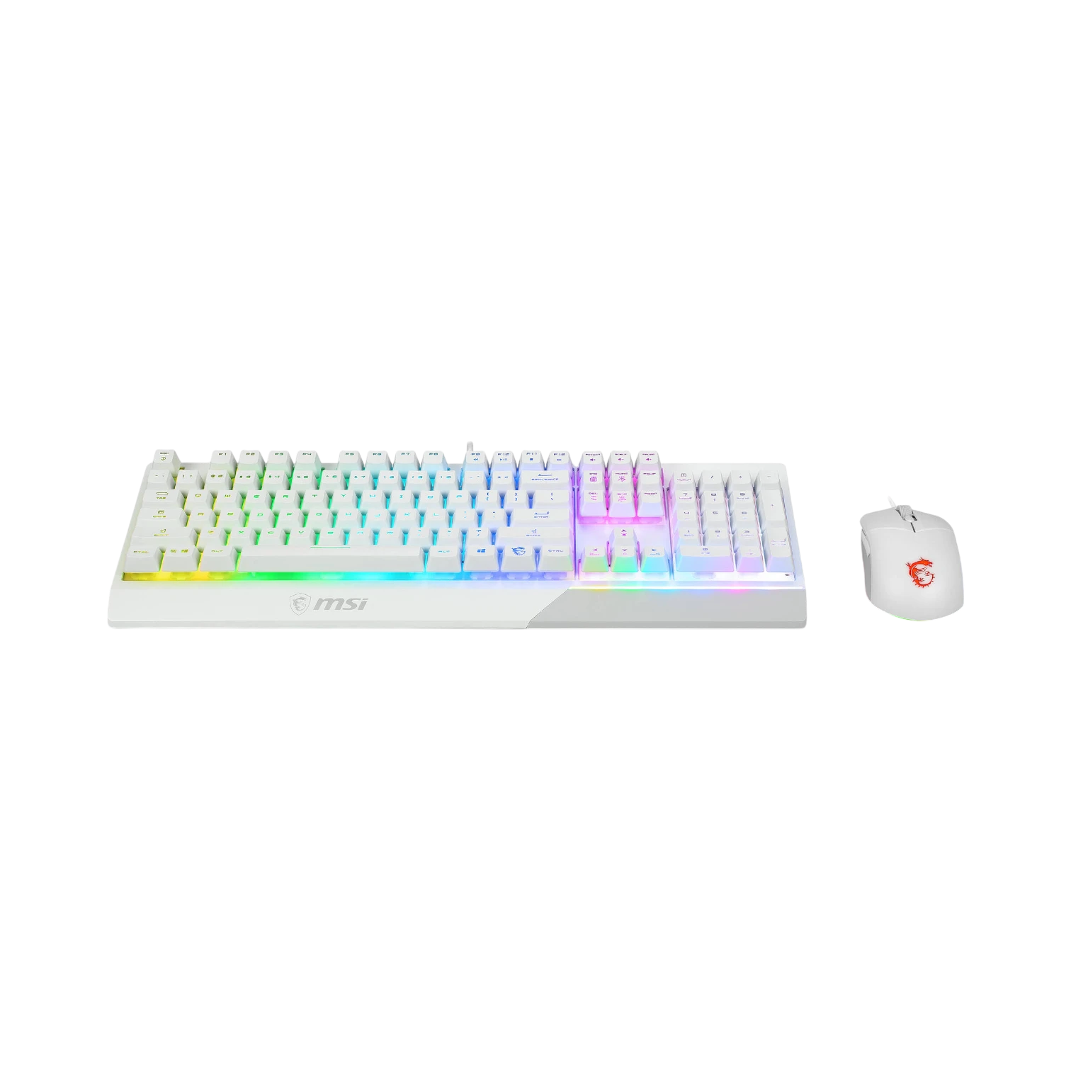 MSI Vigor GK30 Gaming Keyboard & Mouse Combo (White) — Being Shipped