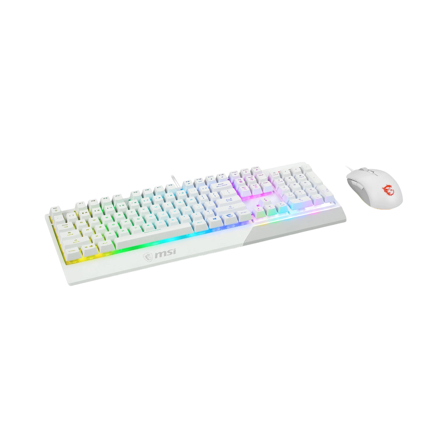 MSI Vigor GK30 Gaming Keyboard & Mouse Combo (White) — Being Shipped