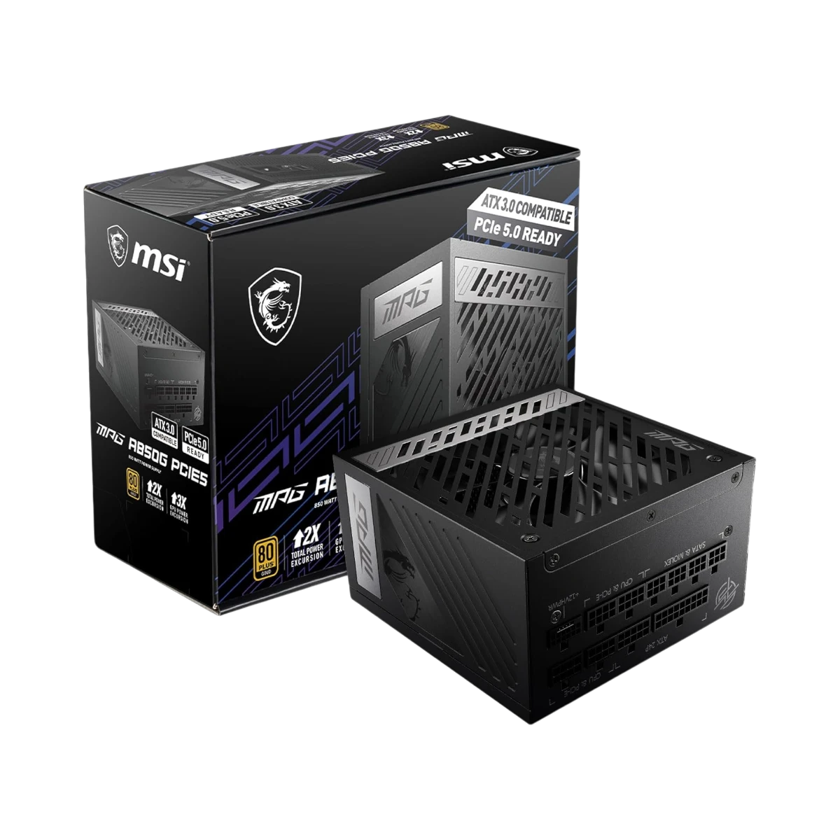 MSI MPG A850G PCIE5 850W 80 PLUS Gold Modular Power Supply — Being Shipped