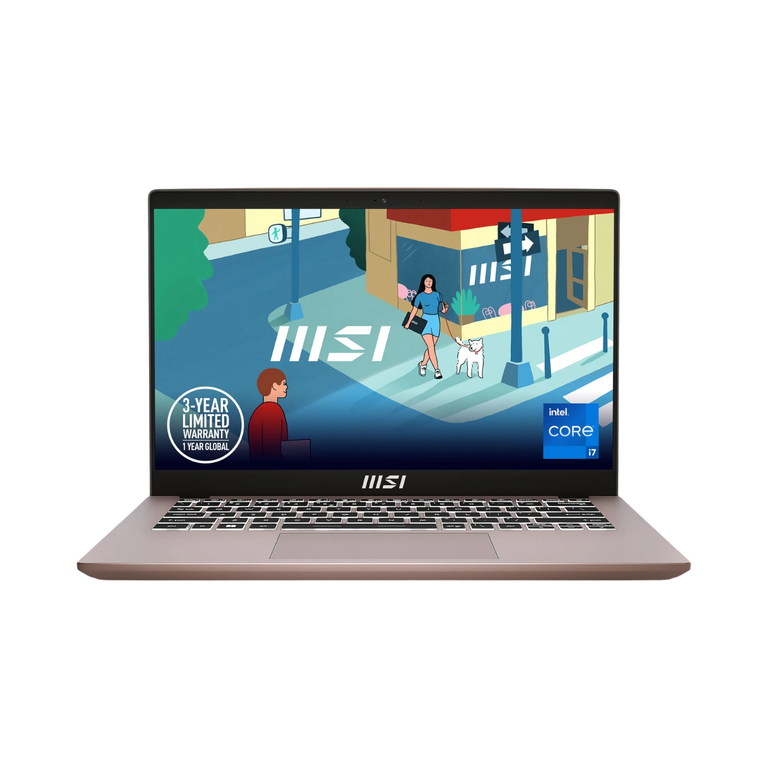 MSI 14" Modern 14 C13M Laptop, Intel Core i5-1335U, 16GB RAM, 512GB SSD (Beige Rose) — Being Shipped