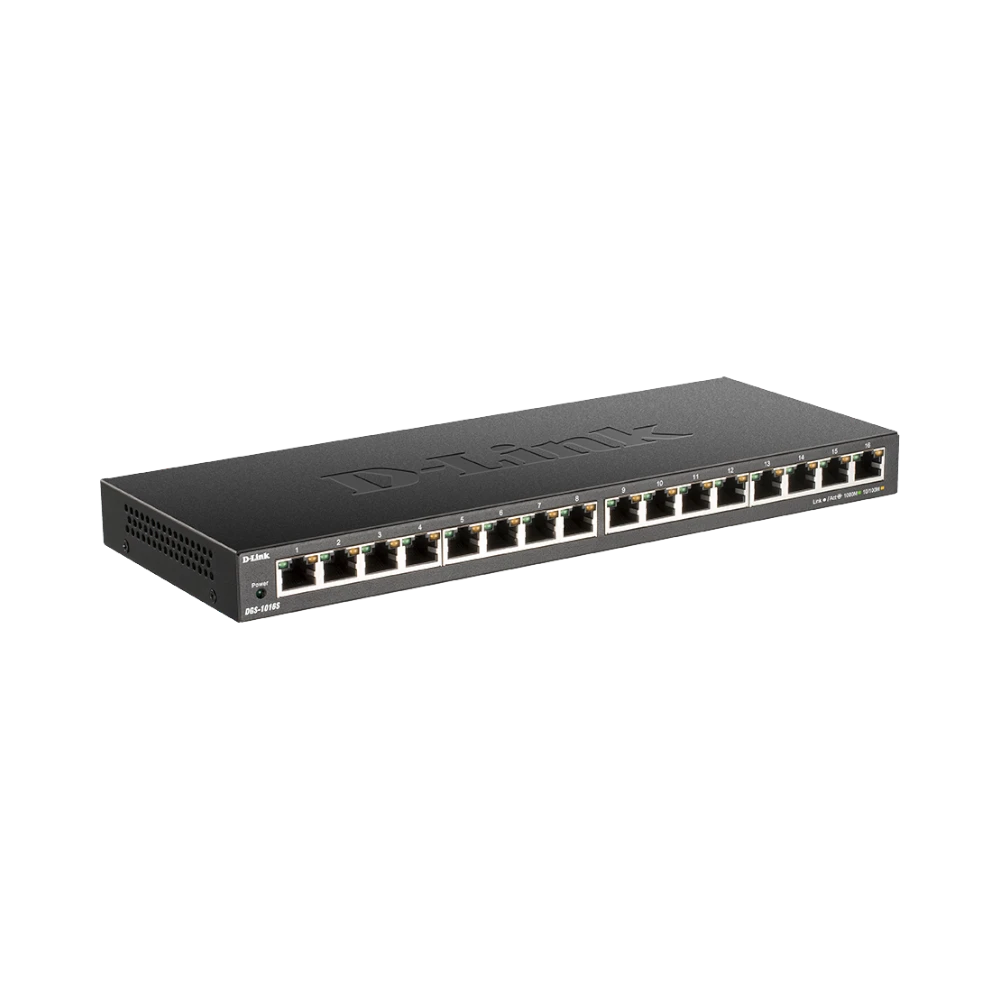 D-Link 16-Port Gigabit Fanless Unmanaged Ethernet Switch — Being Shipped