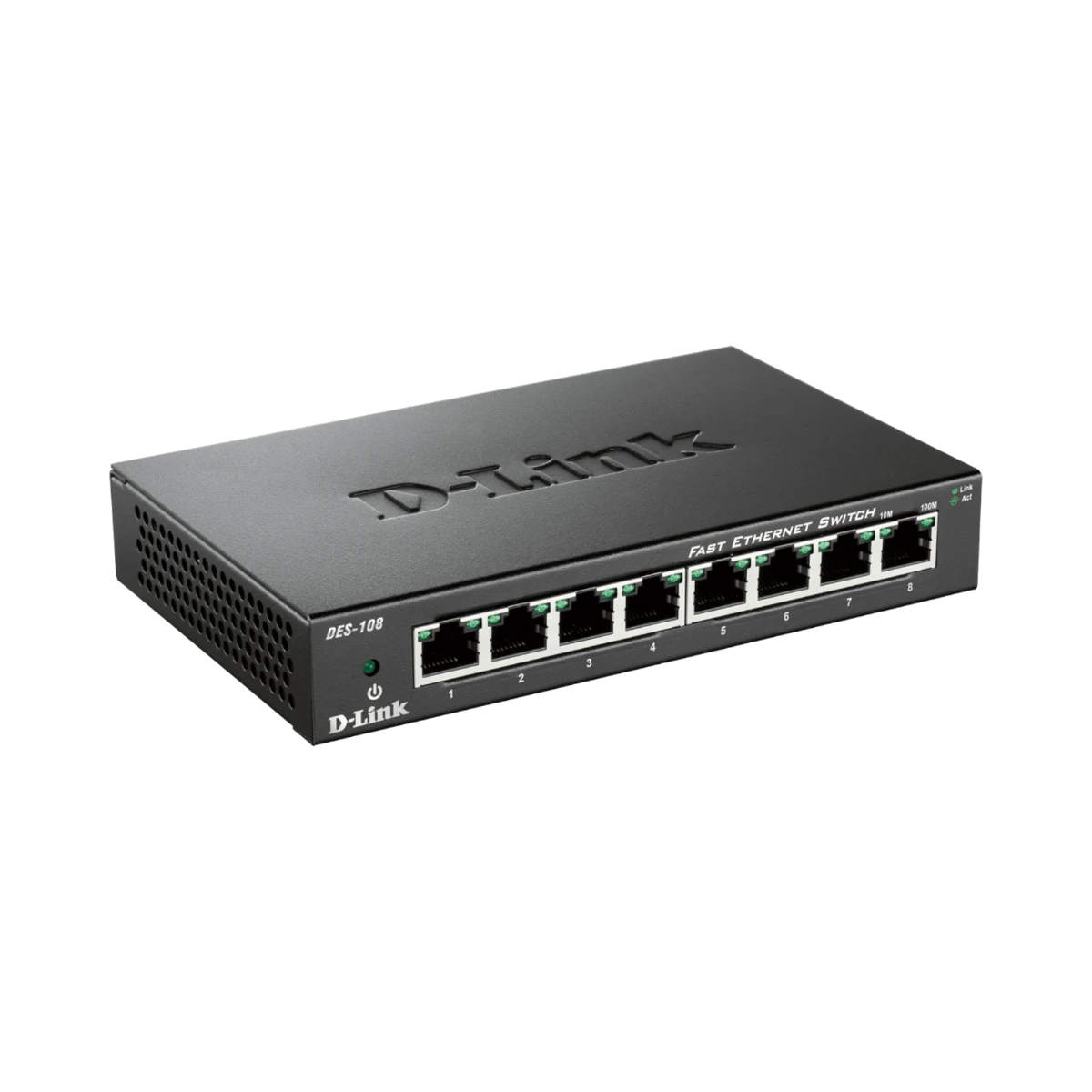 D-Link Fanless Metal 8-Port Fast Ethernet Unmanaged Switch — Being Shipped