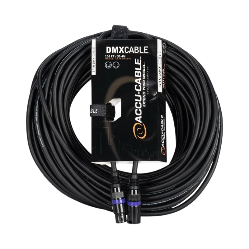 ADJ 100-Foot 5-Pin DMX Cable for Stage Lighting Control — Being Shipped