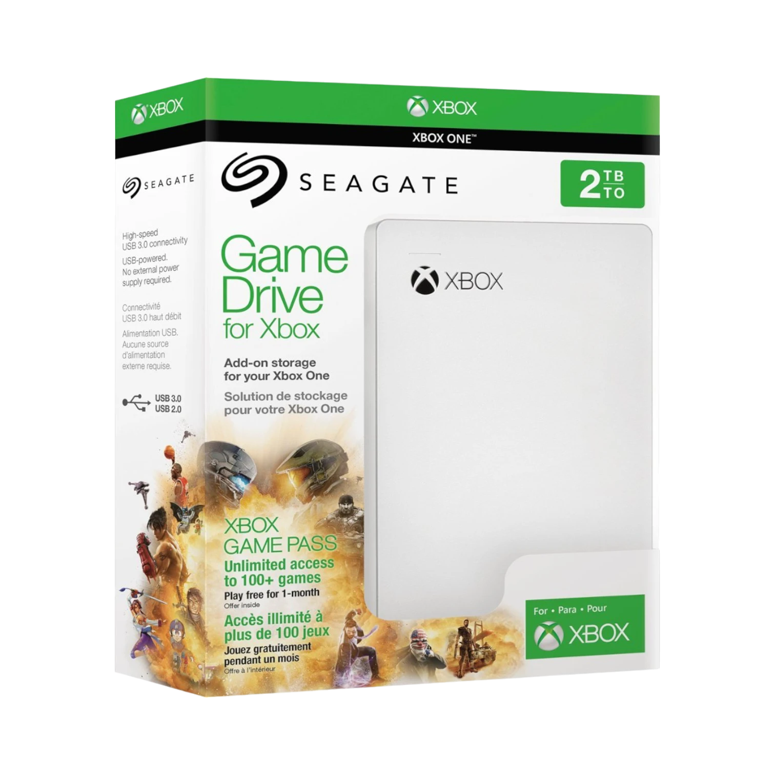 Seagate Game Drive 2TB USB 3.0 Portable Hard Drive for Xbox (White) — Being Shipped