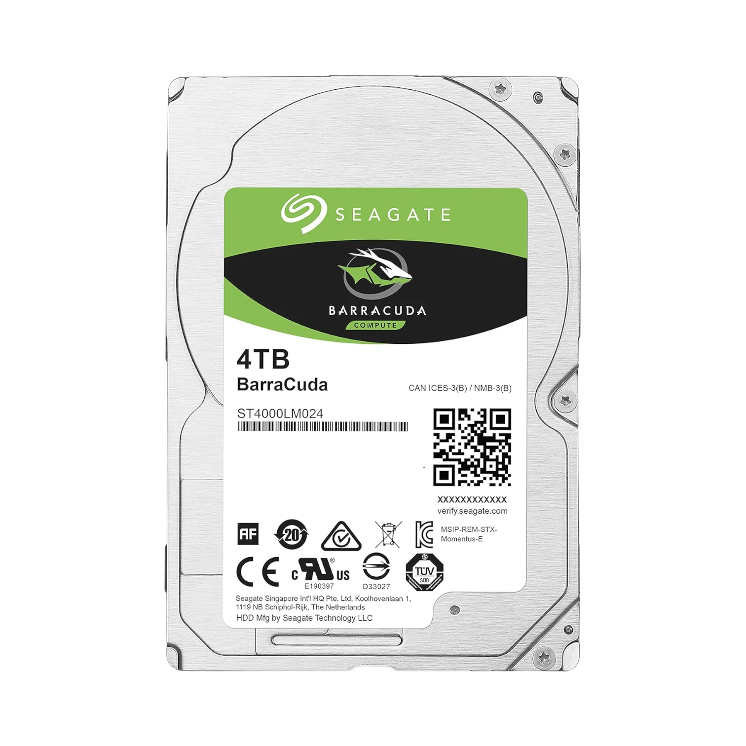 Seagate BarraCuda 4TB 2.5" SATA 5400 RPM Internal HDD — Being Shipped