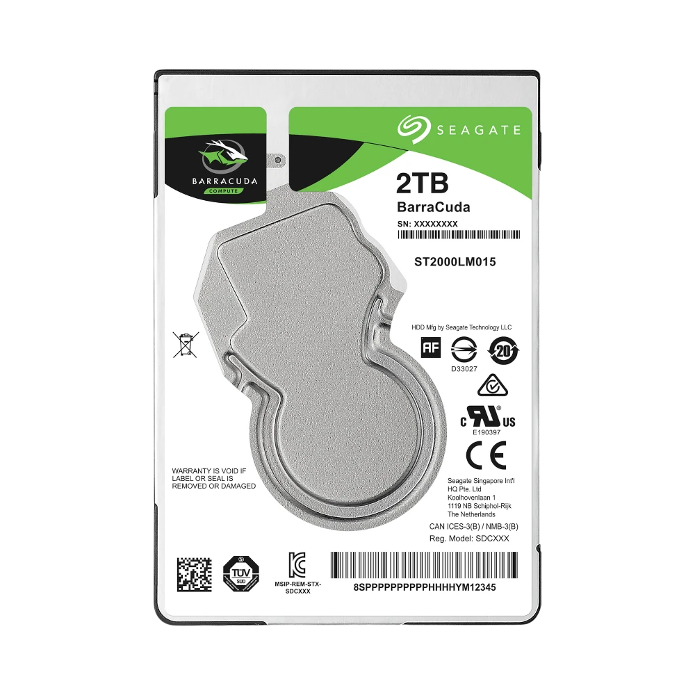 Seagate BarraCuda 2TB 2.5" 5400RPM SATA Internal HDD — Being Shipped