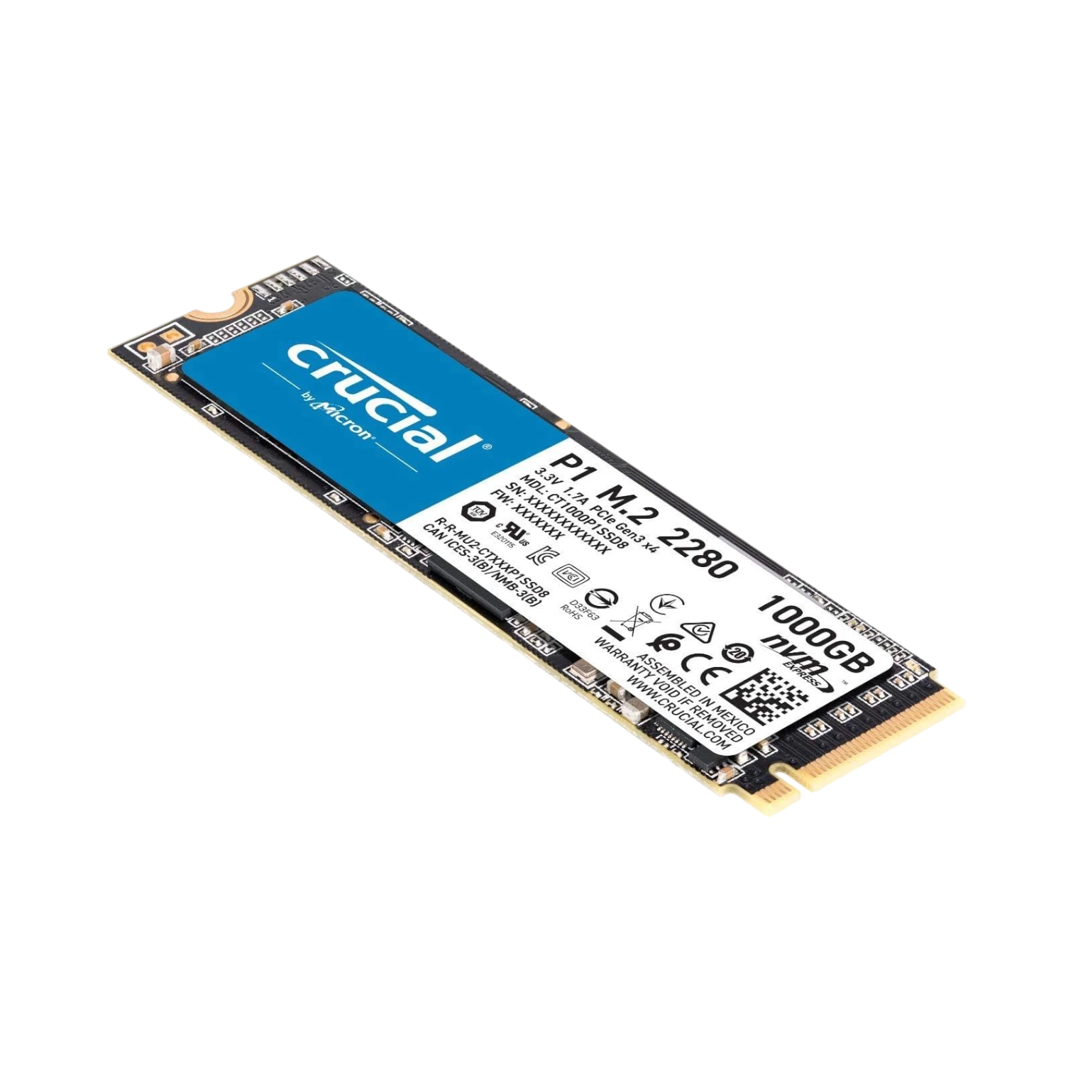 Crucial P1 1TB 2000MB/s NVMe M.2 Internal SSD — Being Shipped