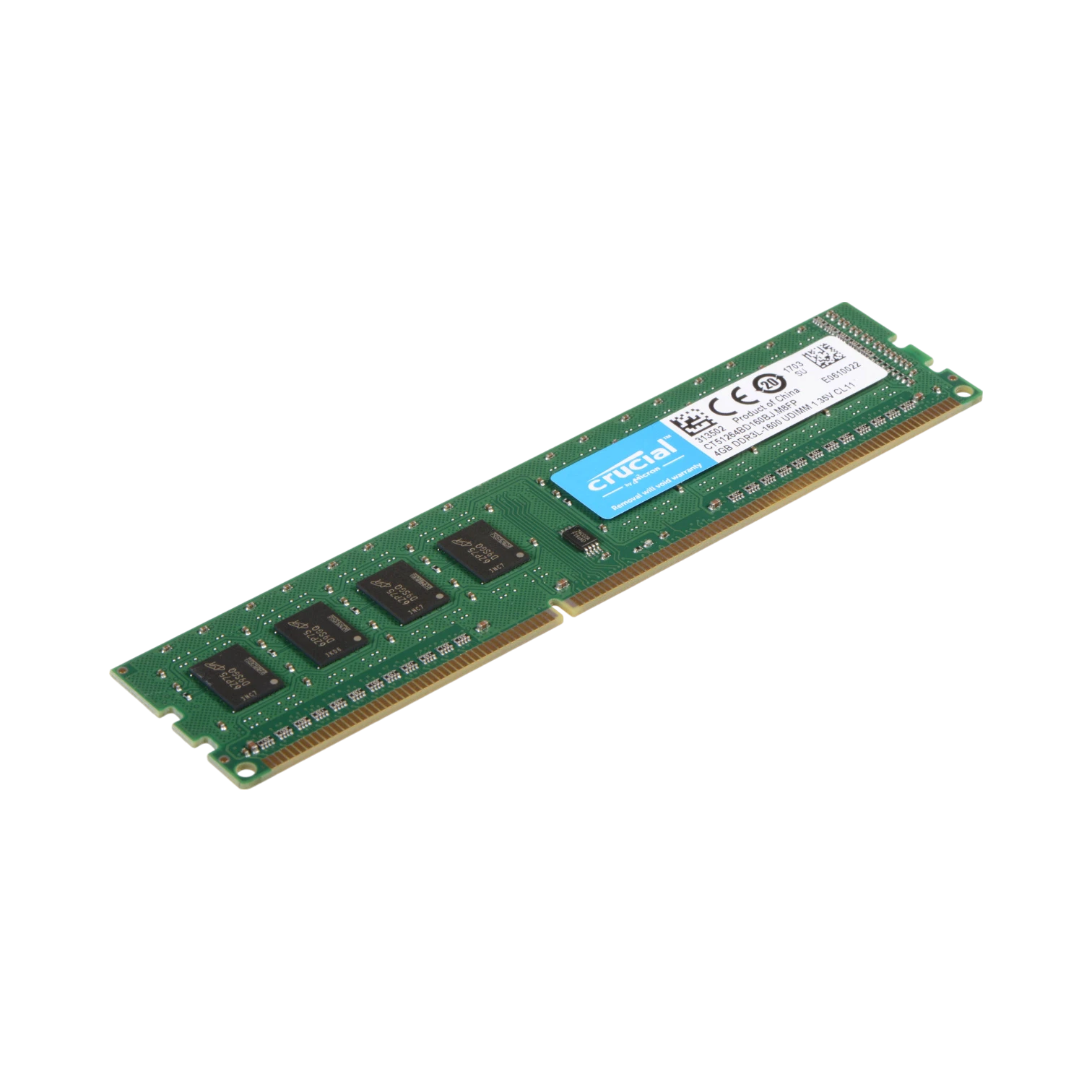 Crucial 4GB DDR3L 1600 MHz UDIMM Desktop Memory Module — Being Shipped