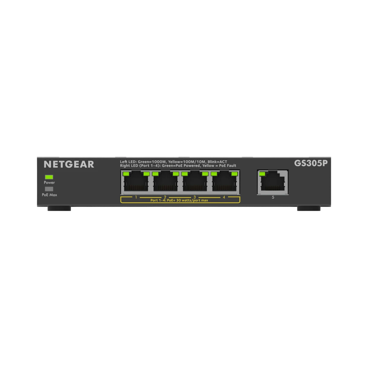 NETGEAR GS305P 5-Port Gigabit PoE+ Compliant Unmanaged Network Switch — Being Shipped