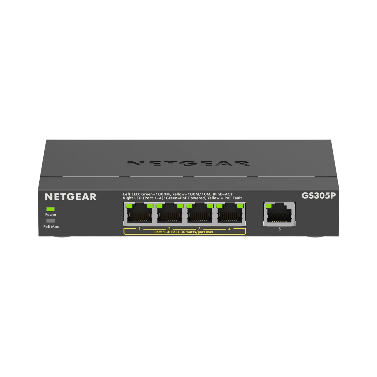 NETGEAR GS305P 5-Port Gigabit PoE+ Compliant Unmanaged Network Switch — Being Shipped