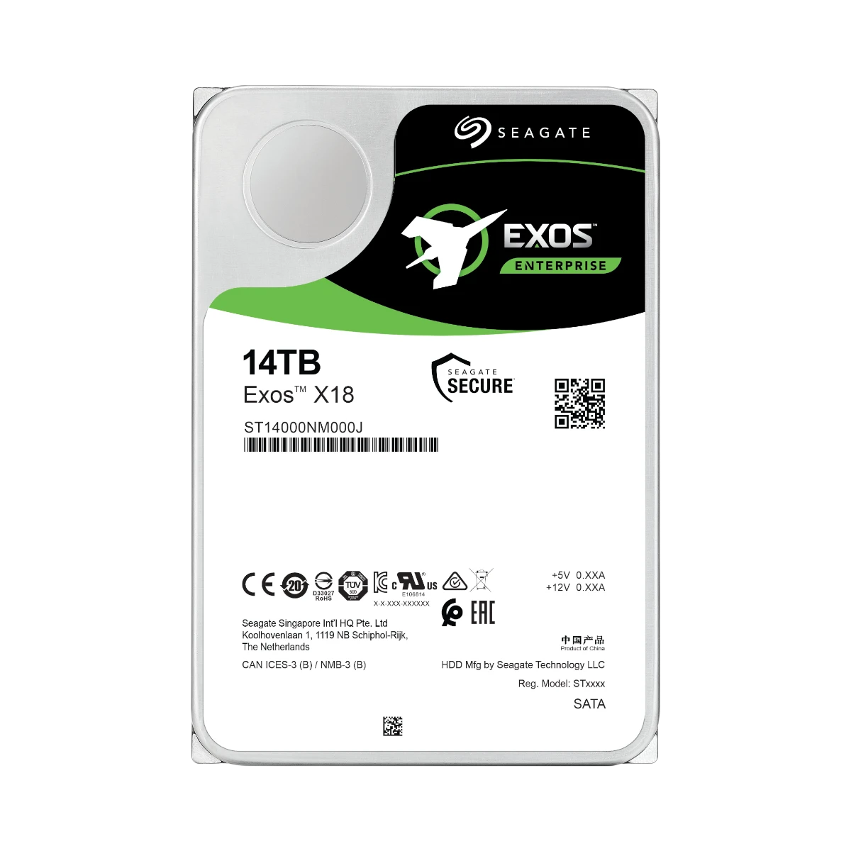 Seagate Exos X18 14TB 3.5" 7200RPM SATA III Internal HDD — Being Shipped