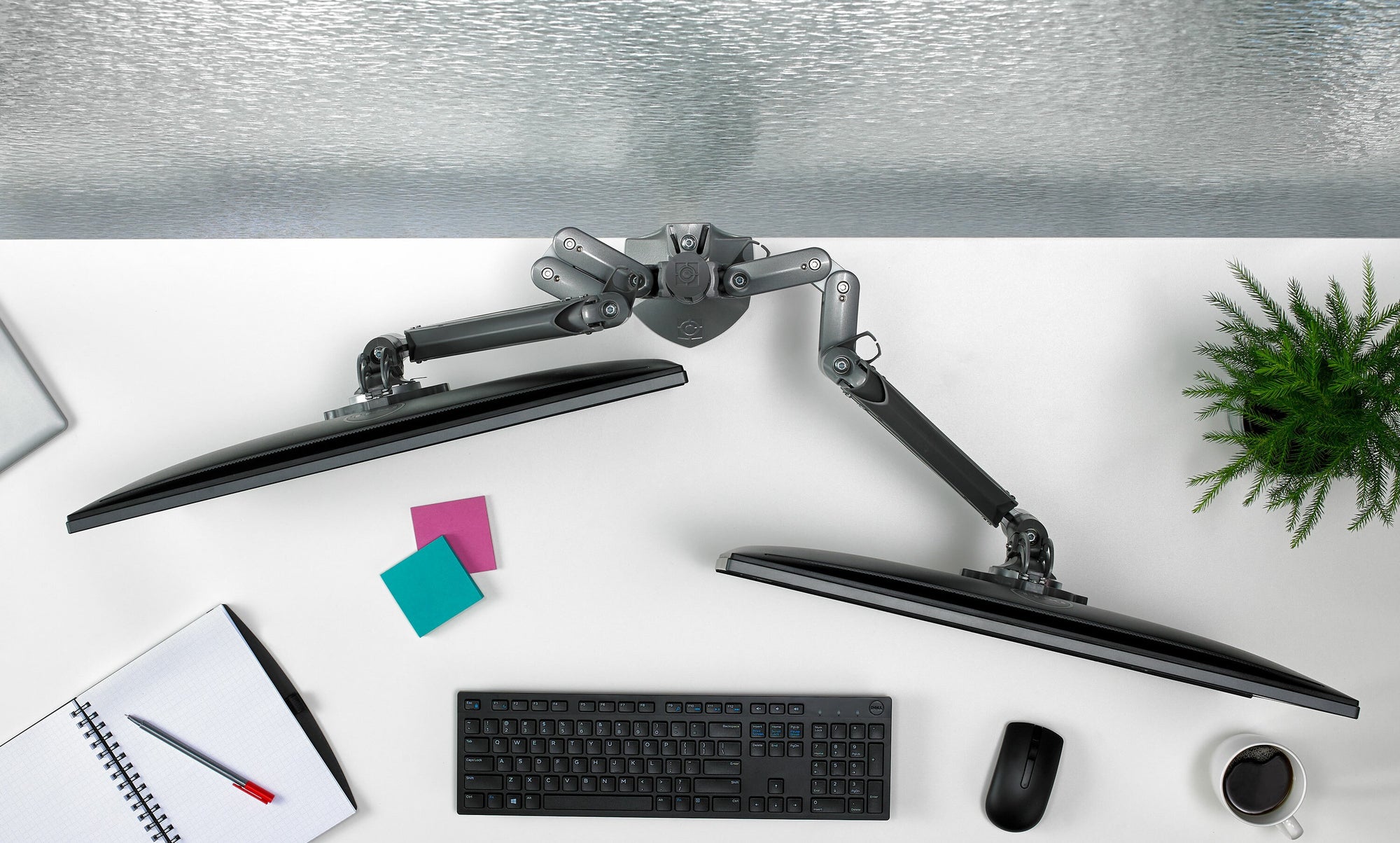 Chief Kontour Triple-Monitor Desk Mount (Black) — Being Shipped