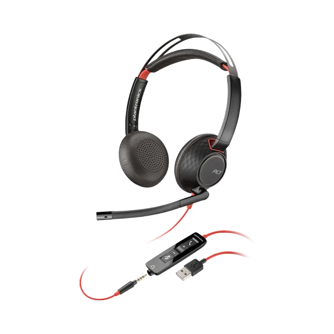 Poly Blackwire 5220 Stereo USB-A Headset with 3.5mm — Being Shipped