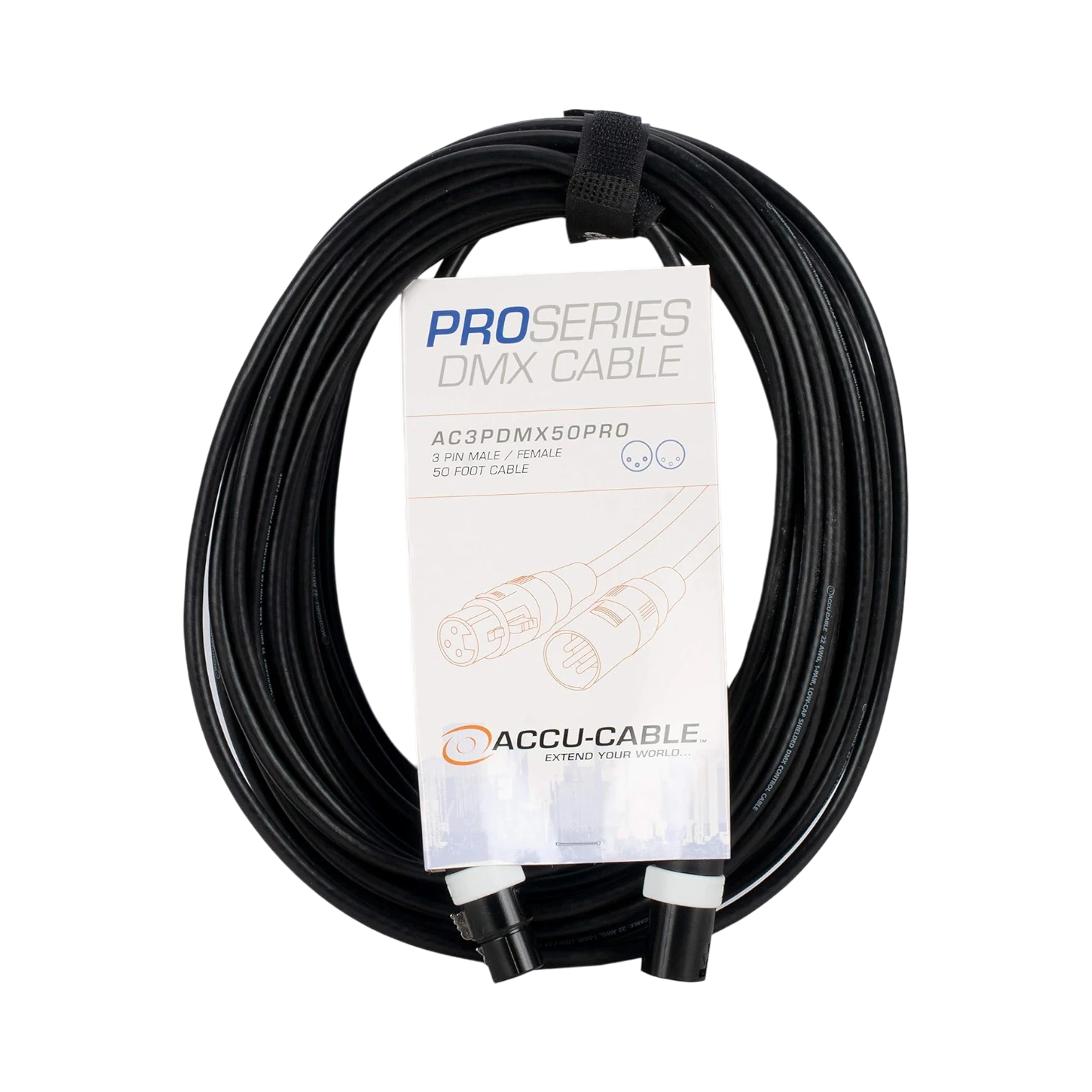 ADJ Pro Series 50ft DMX Cable 3-Pin Male to Female — Being Shipped