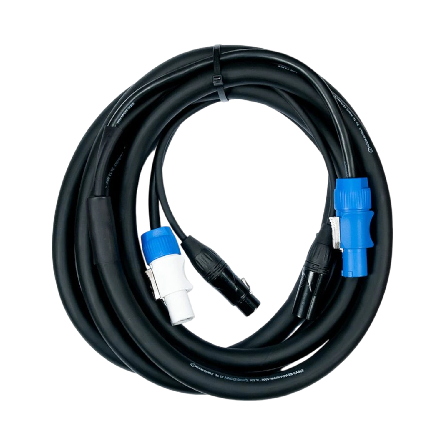 ADJ 12' 3-Pin XLR & PowerCON Combo Link Cable — Being Shipped