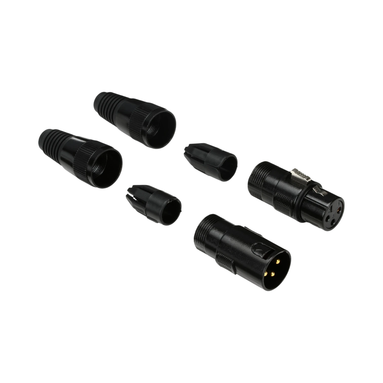 ADJ 3-Pin XLR Male & Female Connector Set with Gold Pins — Being Shipped