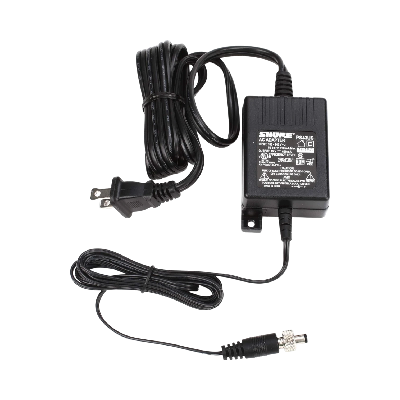 Shure PS43US 15-VDC Power Supply for Shure Wireless Receivers — Being Shipped