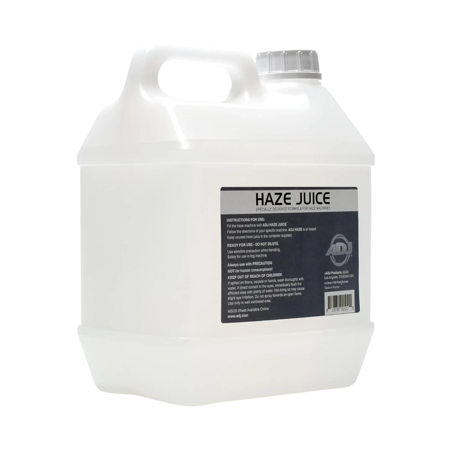 ADJ Haze/G 1 Gallon Liquid for Heaterless Haze Generator — Being Shipped