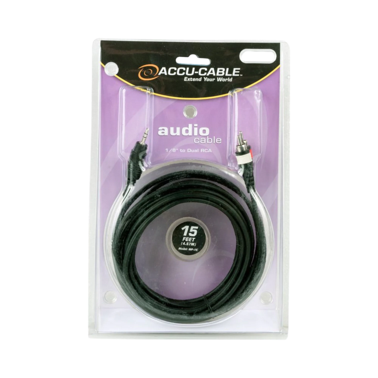 ADJ 15’ MP-15 1/8" Mini Plug to RCA Audio Cable — Being Shipped