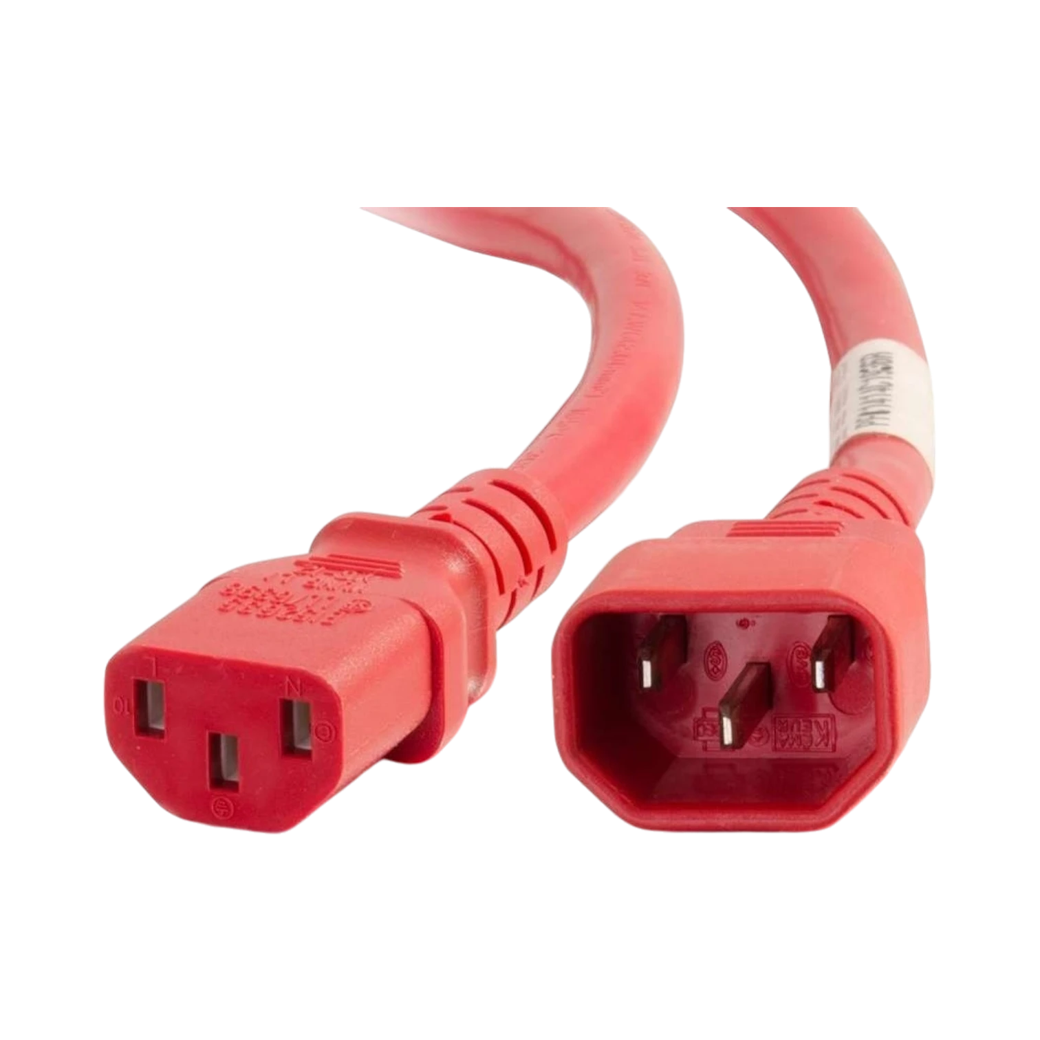 C2G 2ft Power Cord 18AWG Red IEC320C14 to IEC320C13 — Being Shipped