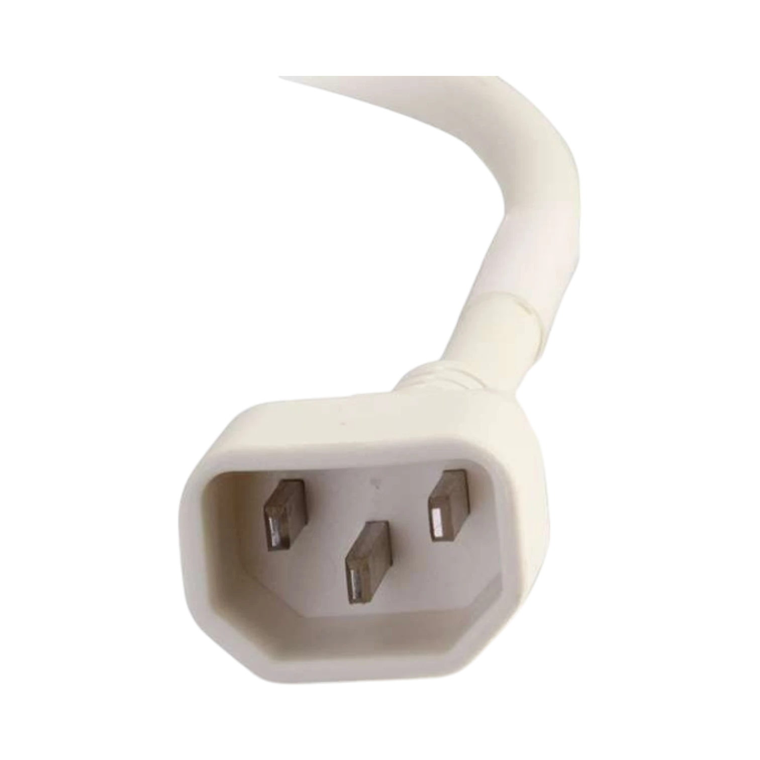 C2G 1ft Power Cord 18AWG IEC320C14 to C13 (White) — Being Shipped