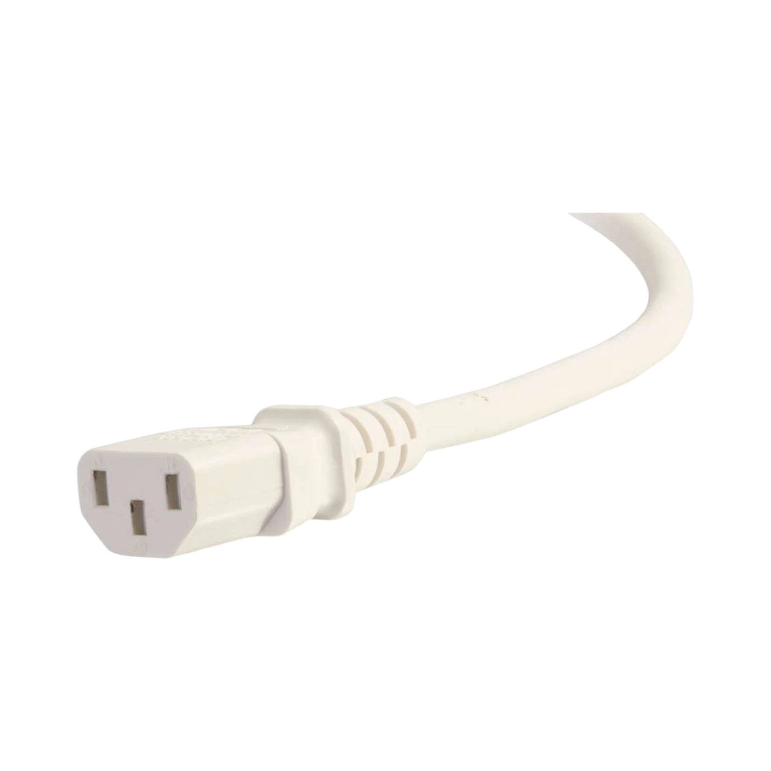 C2G 1ft Power Cord 18AWG IEC320C14 to C13 (White) — Being Shipped