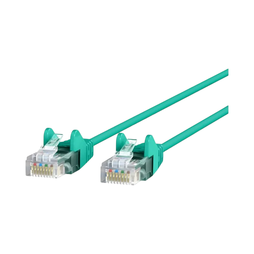 Belkin 1ft Slim Cat6 Ethernet Patch Cable Snagless (Green) — Being Shipped