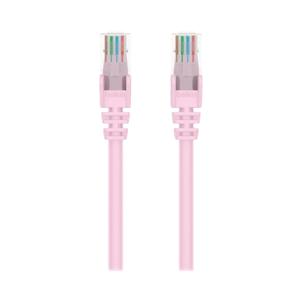 Belkin 6in Cat6 Ethernet Patch Cable Snagless (Pink) — Being Shipped