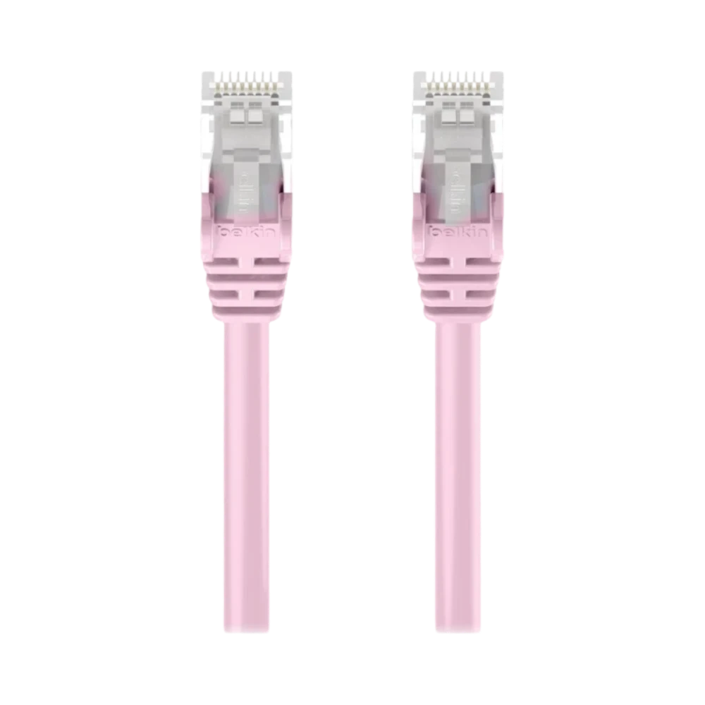 Belkin 6in Cat6 Ethernet Patch Cable Snagless (Pink) — Being Shipped