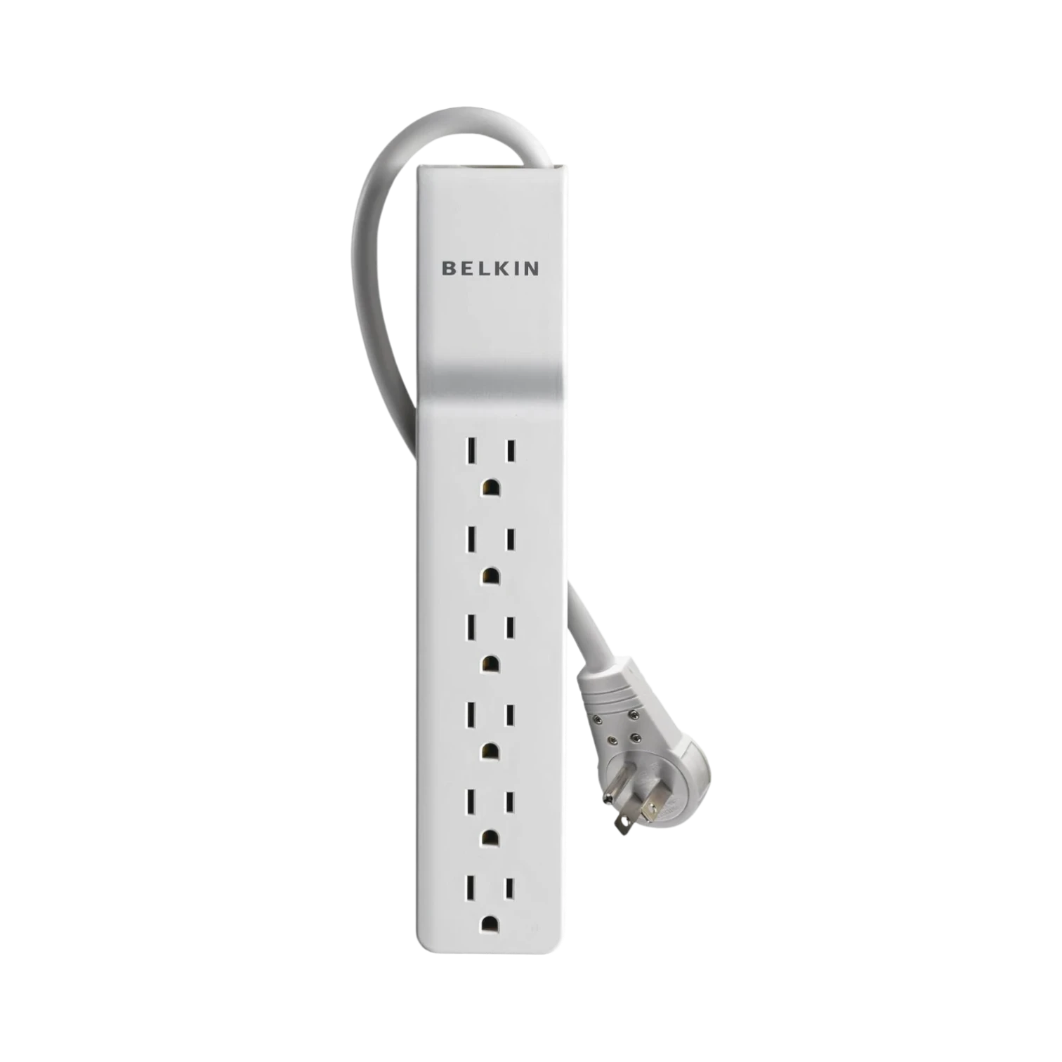 Belkin 6-Outlet Surge Protector with Rotating Plug 6ft Cord (White) — Being Shipped