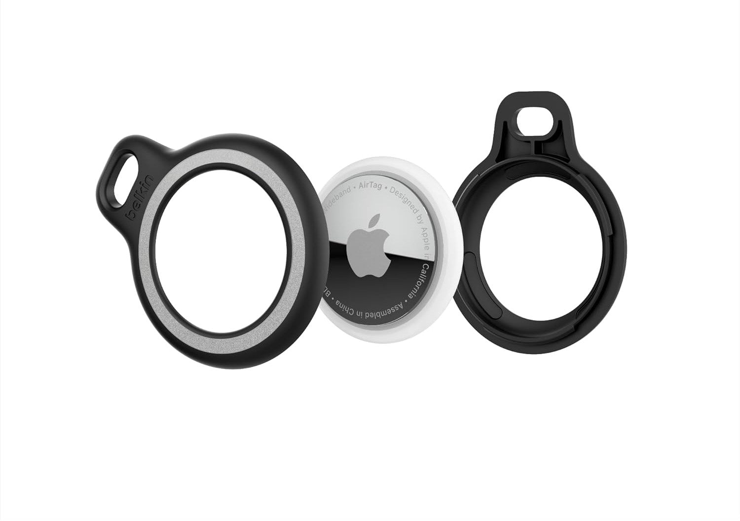 Belkin Reflective Secure Holder with Key Ring for AirTag (Black) — Being Shipped