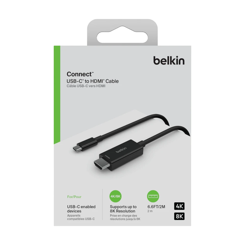 Belkin USB-C to HDMI 2.1 Cable 6.6' (Black) — Being Shipped