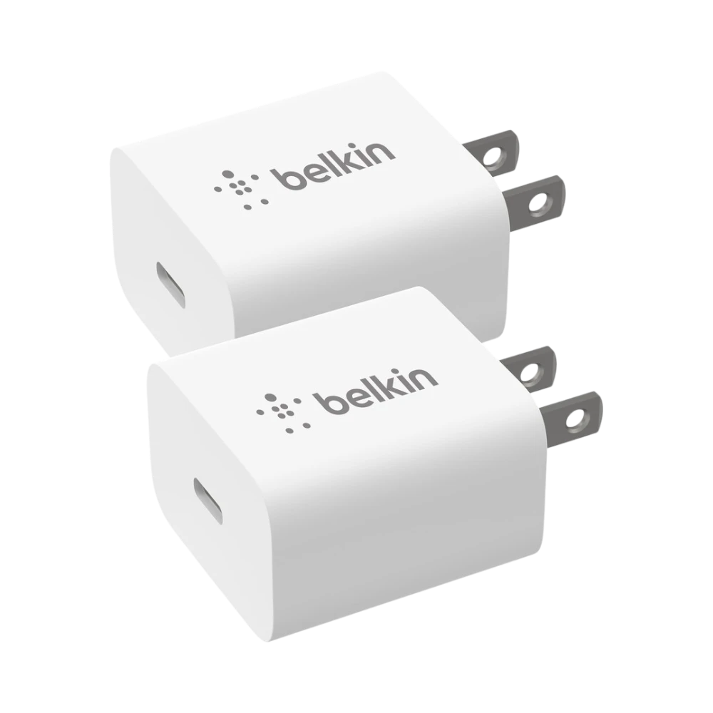 Belkin 20W USB-C PD Wall Charger 2-Pack (White) — Being Shipped