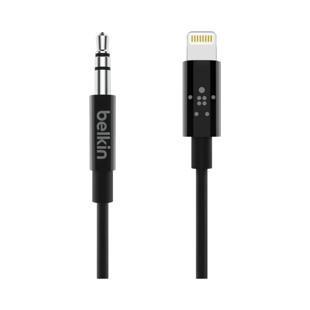 Belkin 3.5mm Audio to Lightning Cable 6ft (Black) — Being Shipped