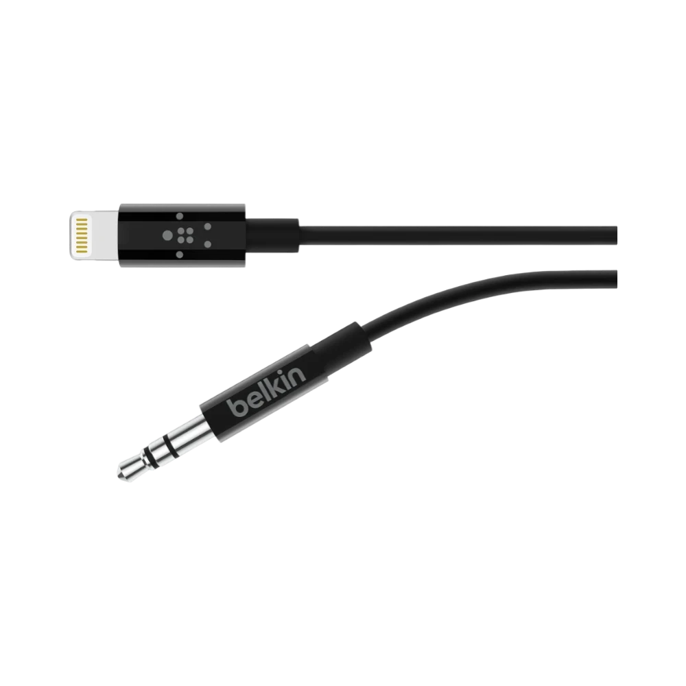 Belkin 3.5mm Audio to Lightning Cable 6ft (Black) — Being Shipped