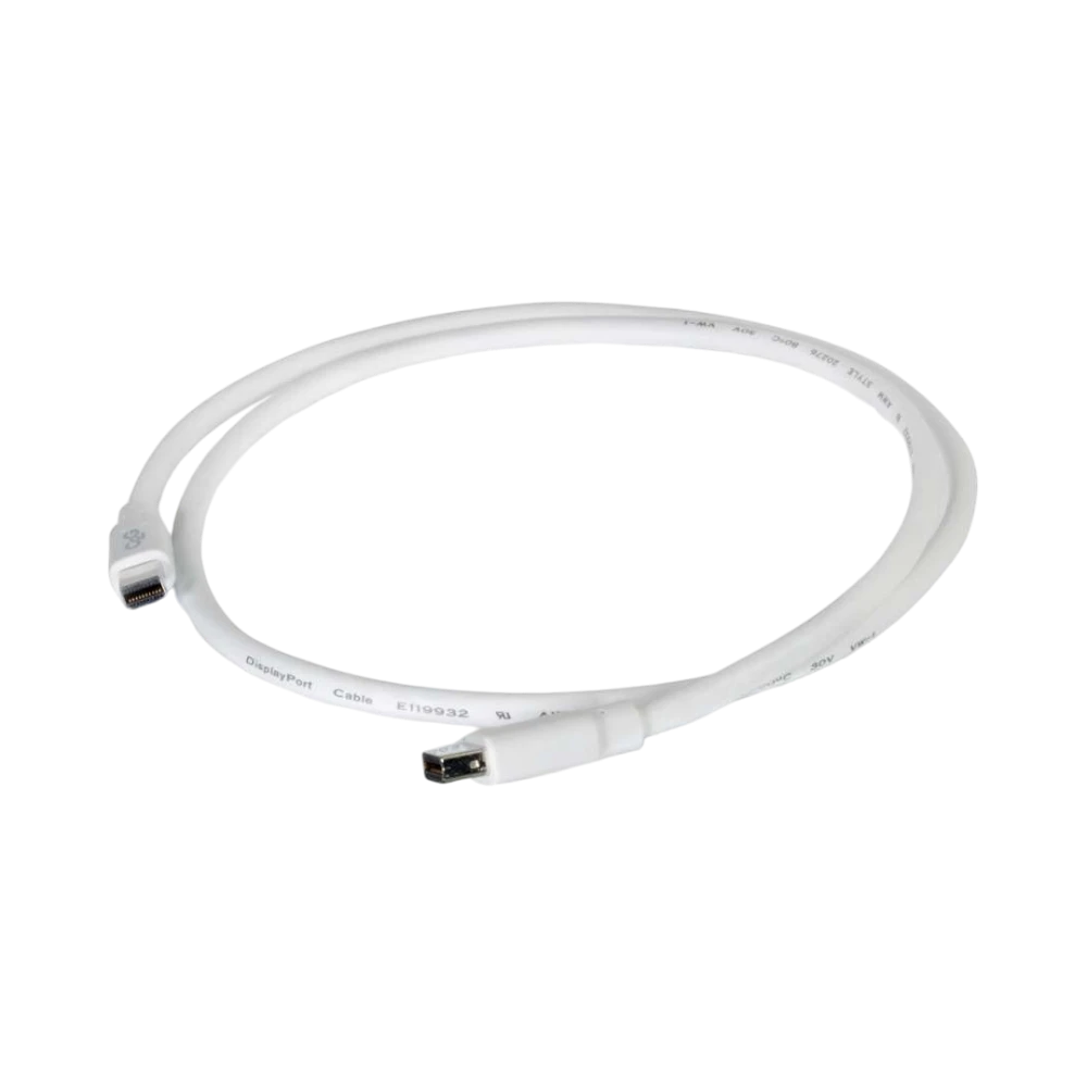 C2G 3ft Mini DisplayPort Cable 4K 30Hz (White) — Being Shipped