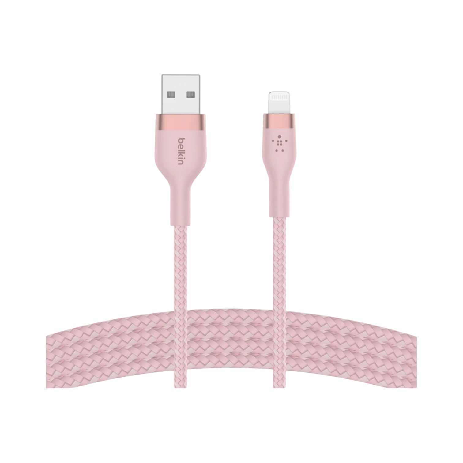 Belkin BoostCharge Pro Flex 6.6ft Lightning to USB-A Cable (Pink) — Being Shipped