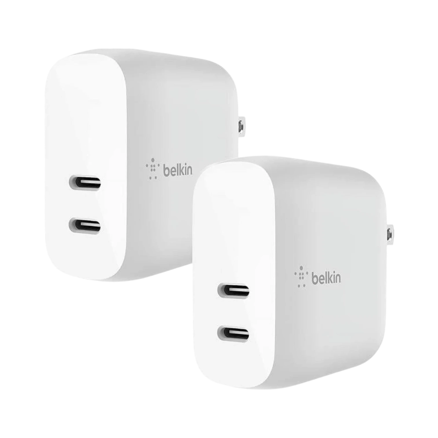 Belkin 40W Dual USB-C Wall Charger 2-Pack (White) — Being Shipped