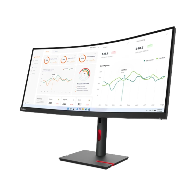 Lenovo ThinkVision T34w-30 34" WQHD Curved Monitor — Being Shipped