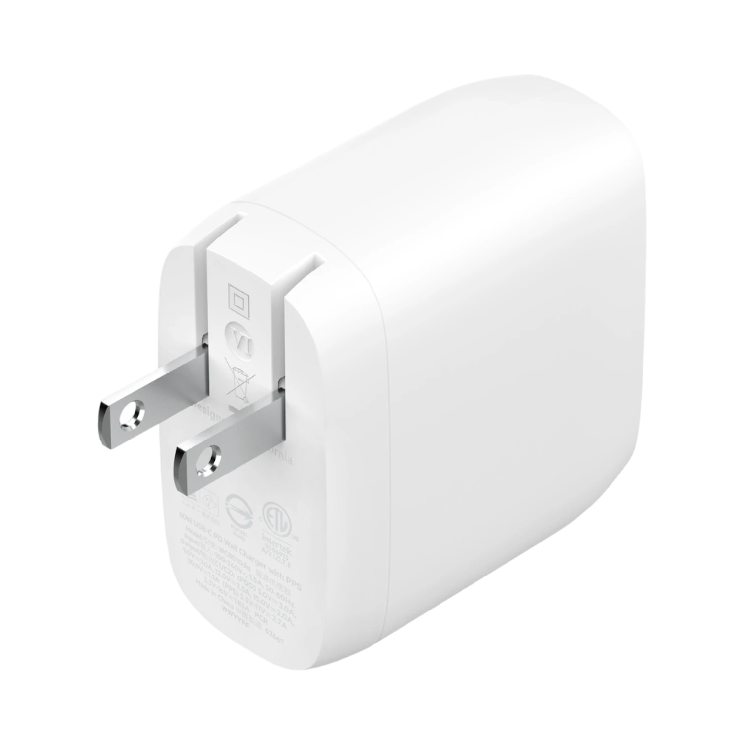 Belkin BoostCharge Pro 60W Dual USB-C Wall Charger (White) — Being Shipped