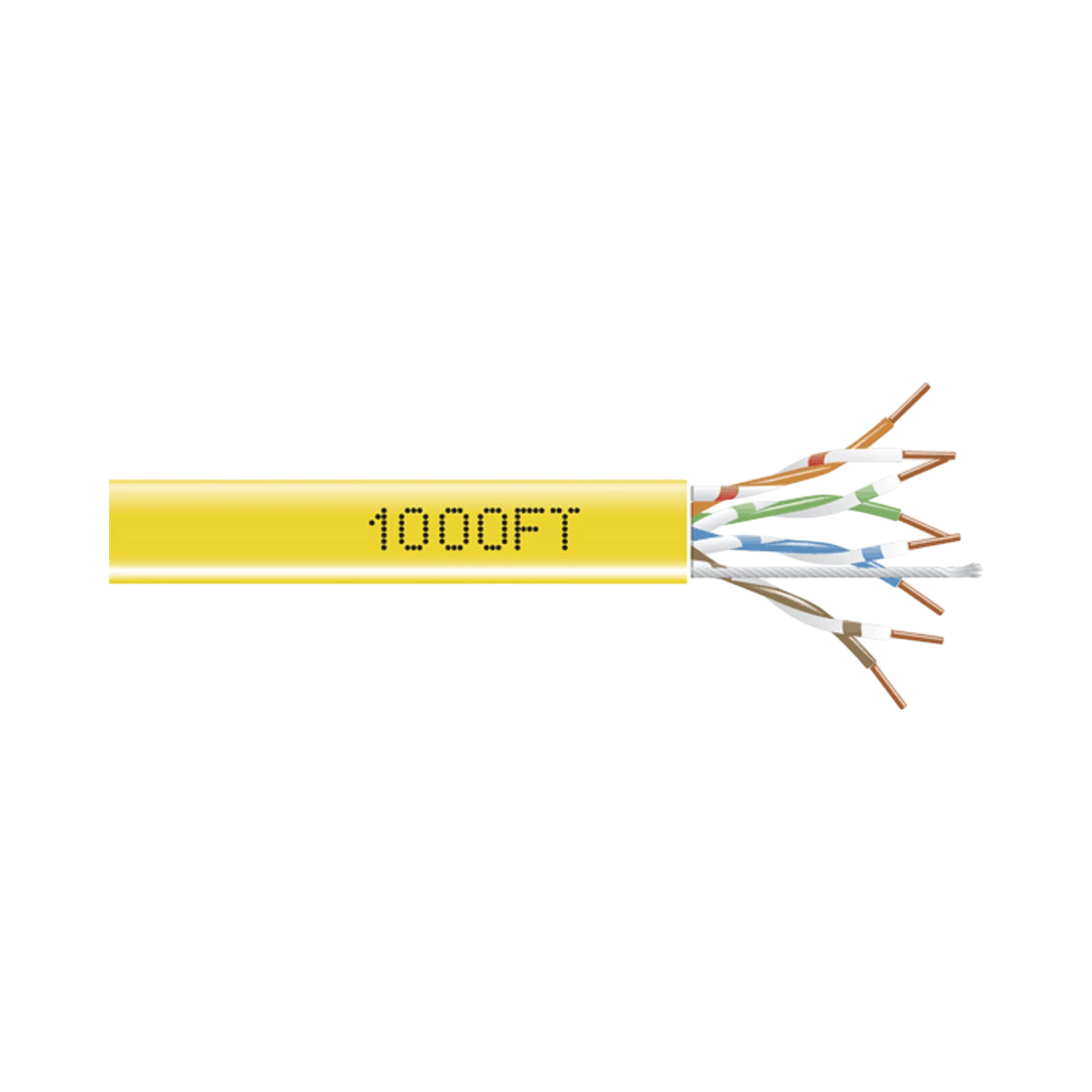 Black Box 1000ft GigaBase CAT5e 350-MHz Ethernet Bulk Cable (Yellow) — Being Shipped